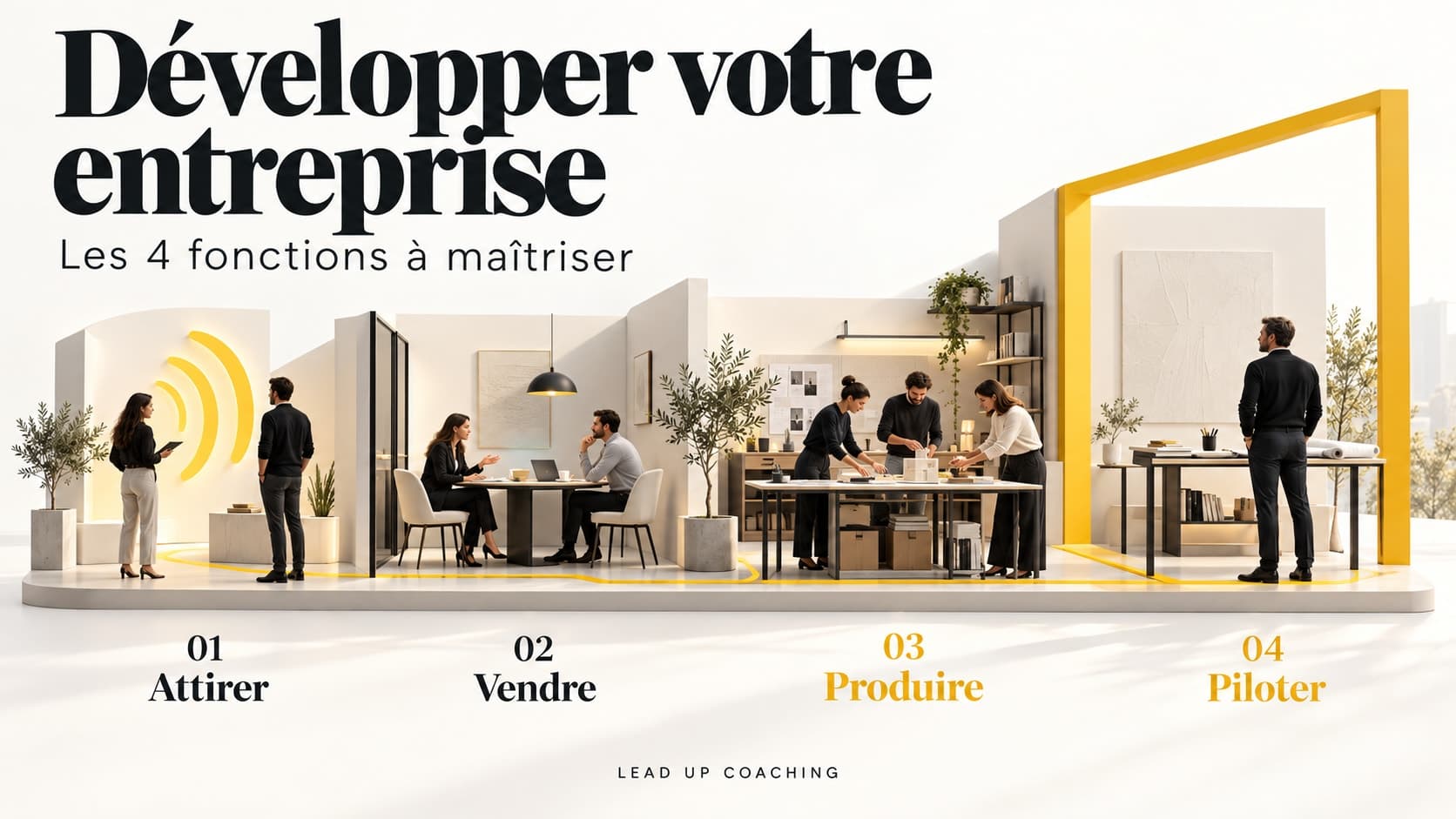 Comment développer son entreprise : les 4 fonctions à maîtriser